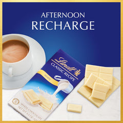 Lindt CLASSIC RECIPE White Chocolate Bar. White Chocolate Candy. 4.4 oz. (12 Pack)